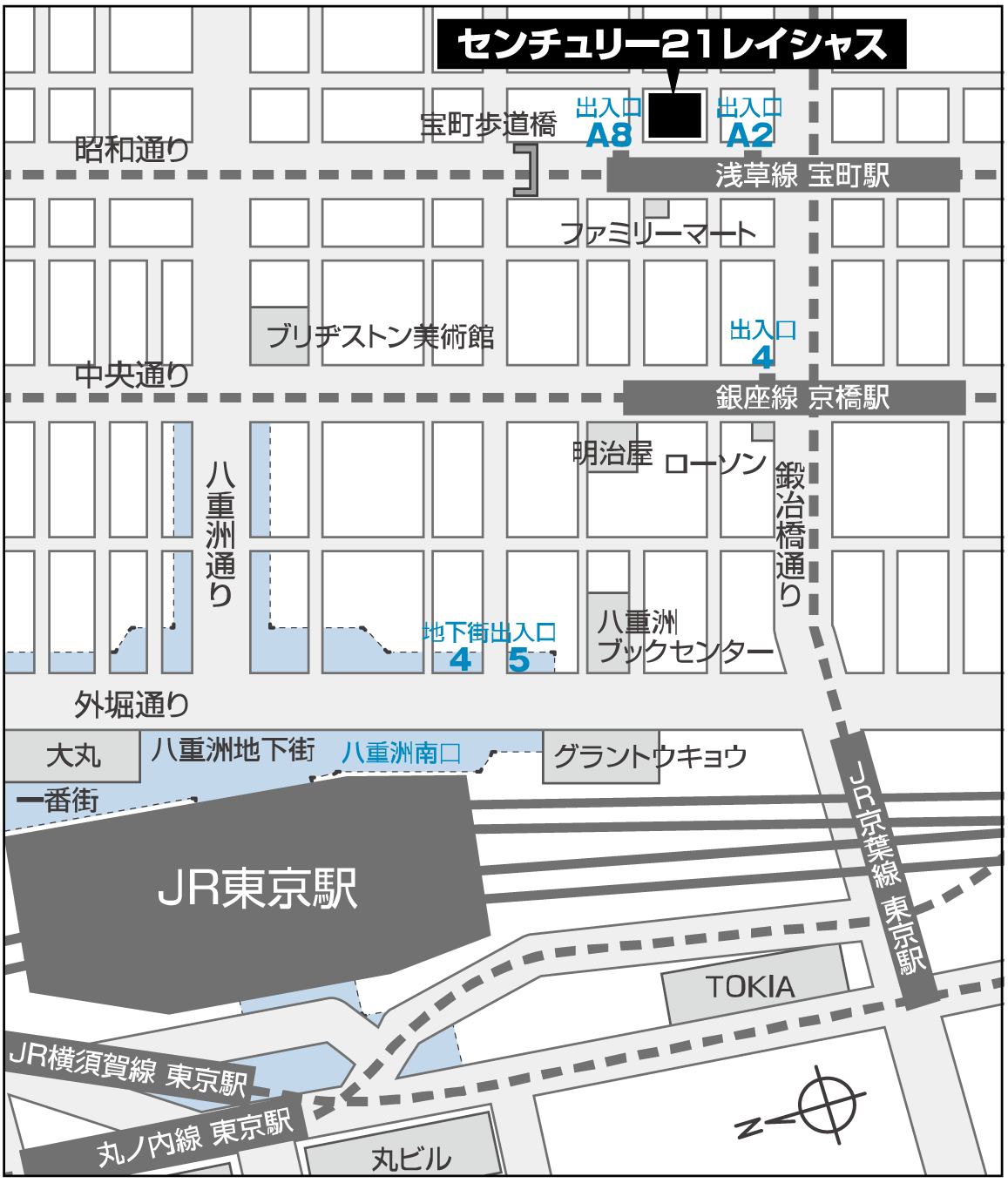 東京本社の地図